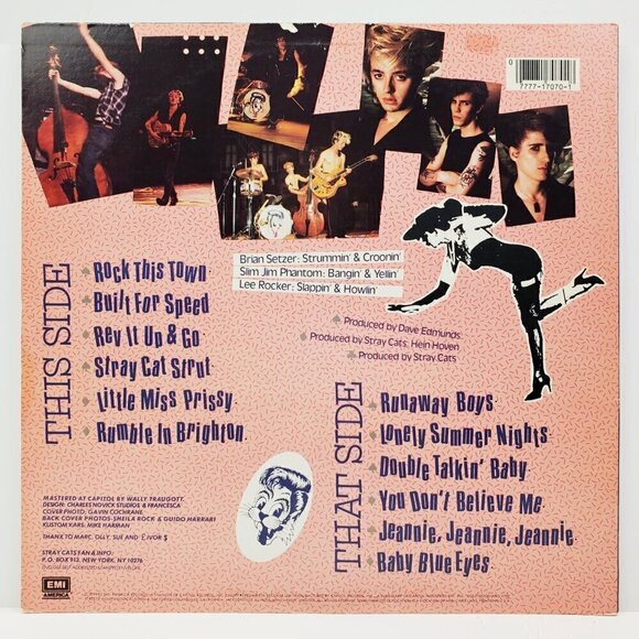 Stray Cats Built for Speed Vinyl Record 1982 Stereo ST-17070 EMI Rockabilly - Picture 2 of 13